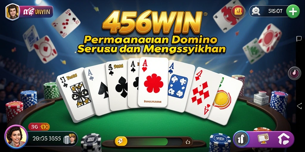 Screenshot utama 456WIN menunjukkan gameplay seru dalam permainan Domino.