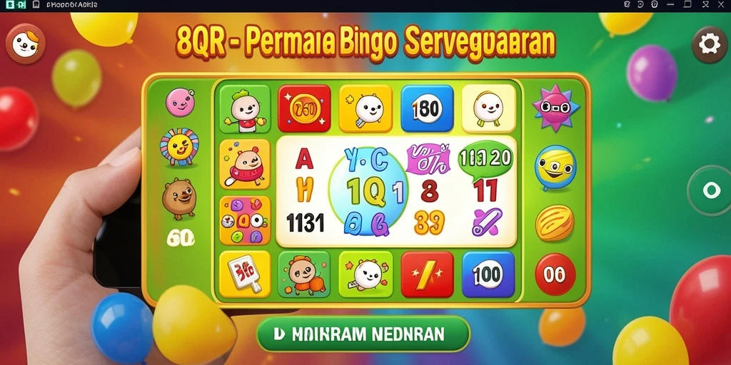 Tampilan gameplay Bingo yang menarik di 8QR, penuh warna dan interaktif.