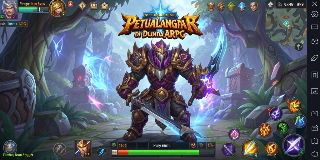 Tampilan gameplay seru dalam petualangan ARPG yang mendebarkan.
