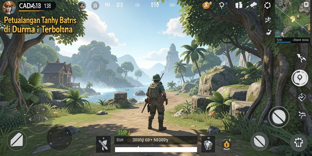 Tampilan gameplay Open World yang luas dan menakjubkan di CADAS138.