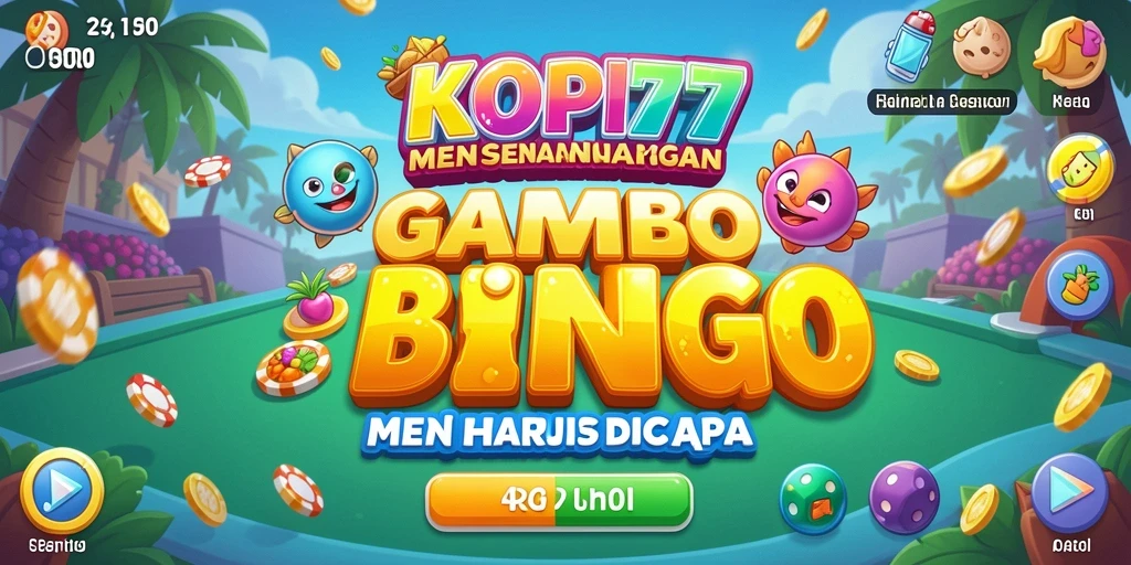 Tampilan gameplay seru dalam KOPI77 dengan suasana Bingo yang menyenangkan.