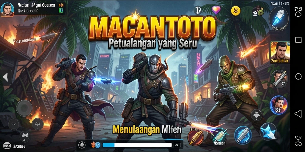 Screenshot utama MACANTOTO menampilkan gameplay petualangan yang menarik.