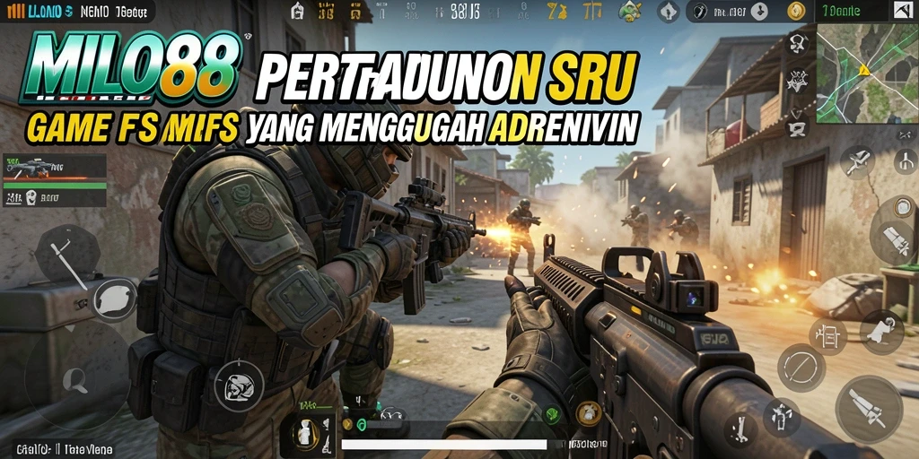 Gameplay intens dan seru di MILO88 dengan pertarungan FPS nyata.