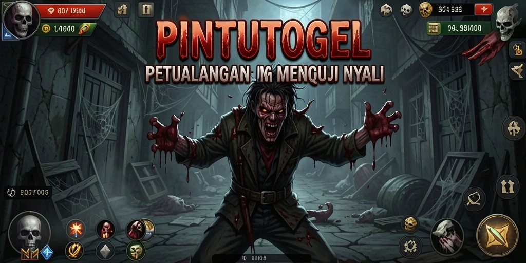 Tangkapan layar menunjukkan suasana menegangkan dalam game horor PINTUTOGEL.