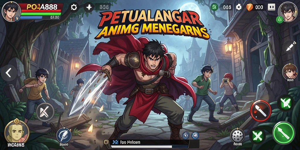Tampilan gameplay seru dari POA88 dengan karakter anime yang memukau.