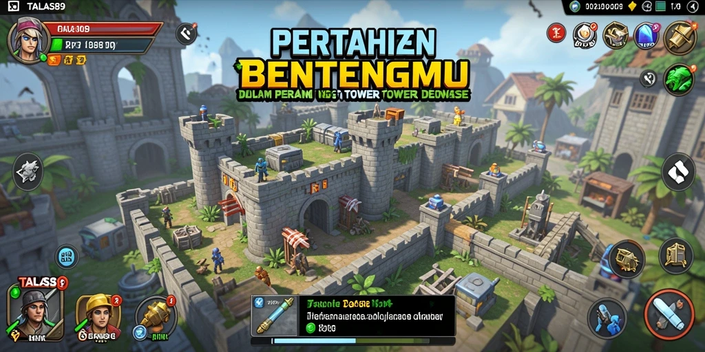 Gameplay seru dan strategi menara dalam TALAS89.